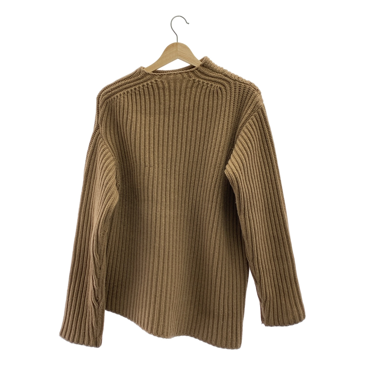 JIL SANDER | 羊毛羊絨不對稱羅紋針織衫 | 38碼 | 棕色 | 女款