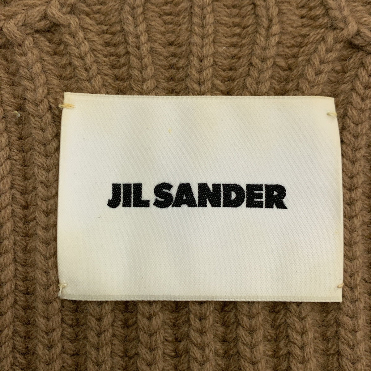 JIL SANDER | 羊毛羊絨不對稱羅紋針織衫 | 38碼 | 棕色 | 女款
