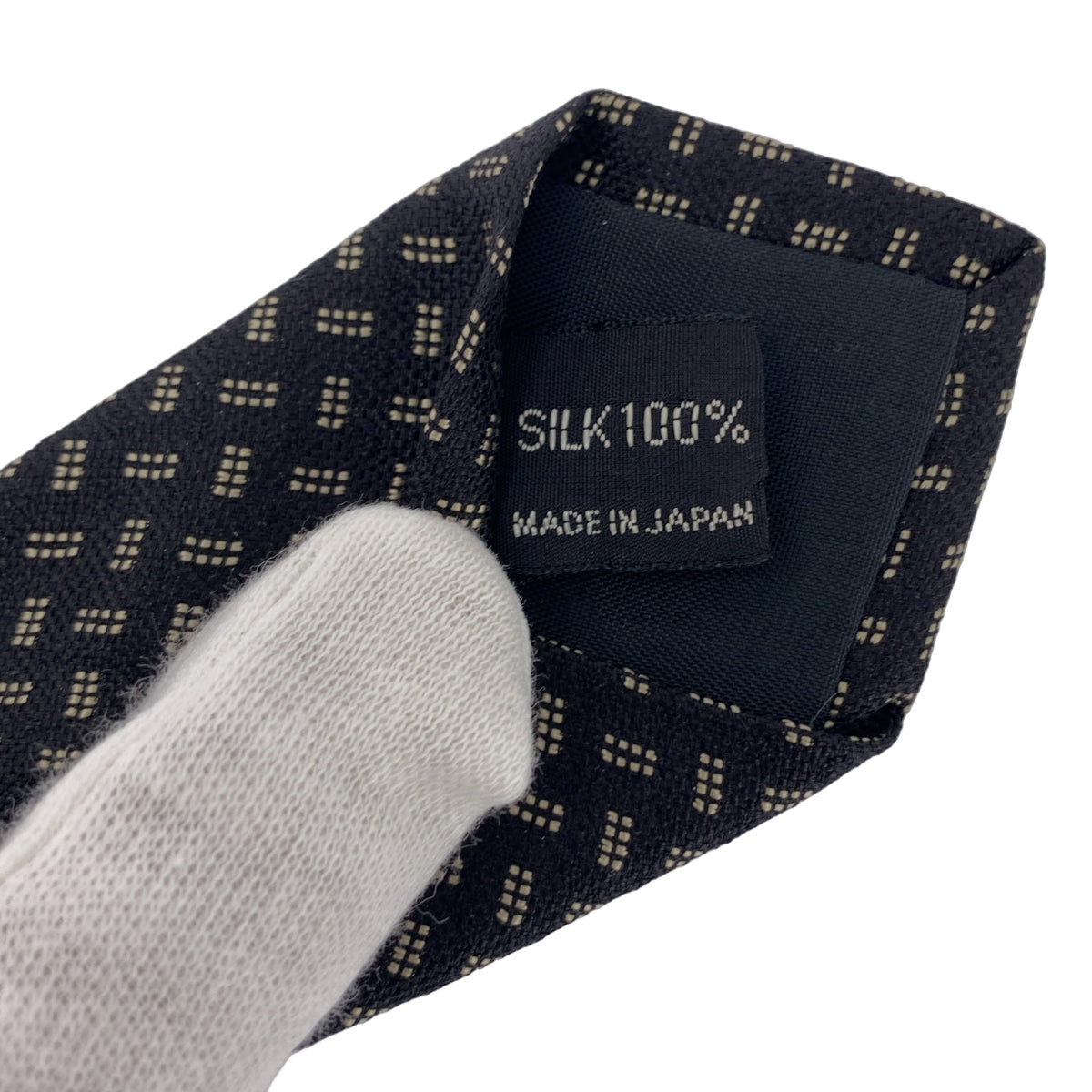 Y's for men / ワイズフォーメンヨウジヤマモト | 小紋柄 シルク ネクタイ | ブラック