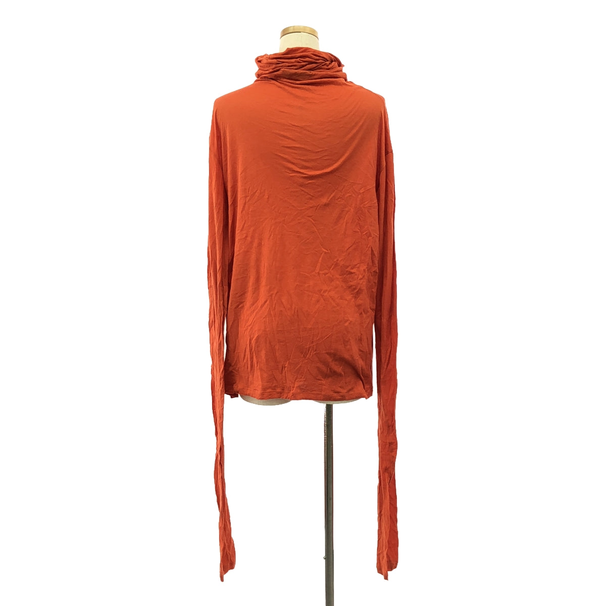 ALEXANDER MCQUEEN | Cotton long sleeve turtleneck cut and sew | M | Orange | Women's