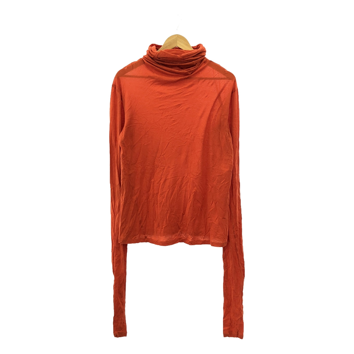 ALEXANDER MCQUEEN | Cotton long sleeve turtleneck cut and sew | M | Orange | Women's