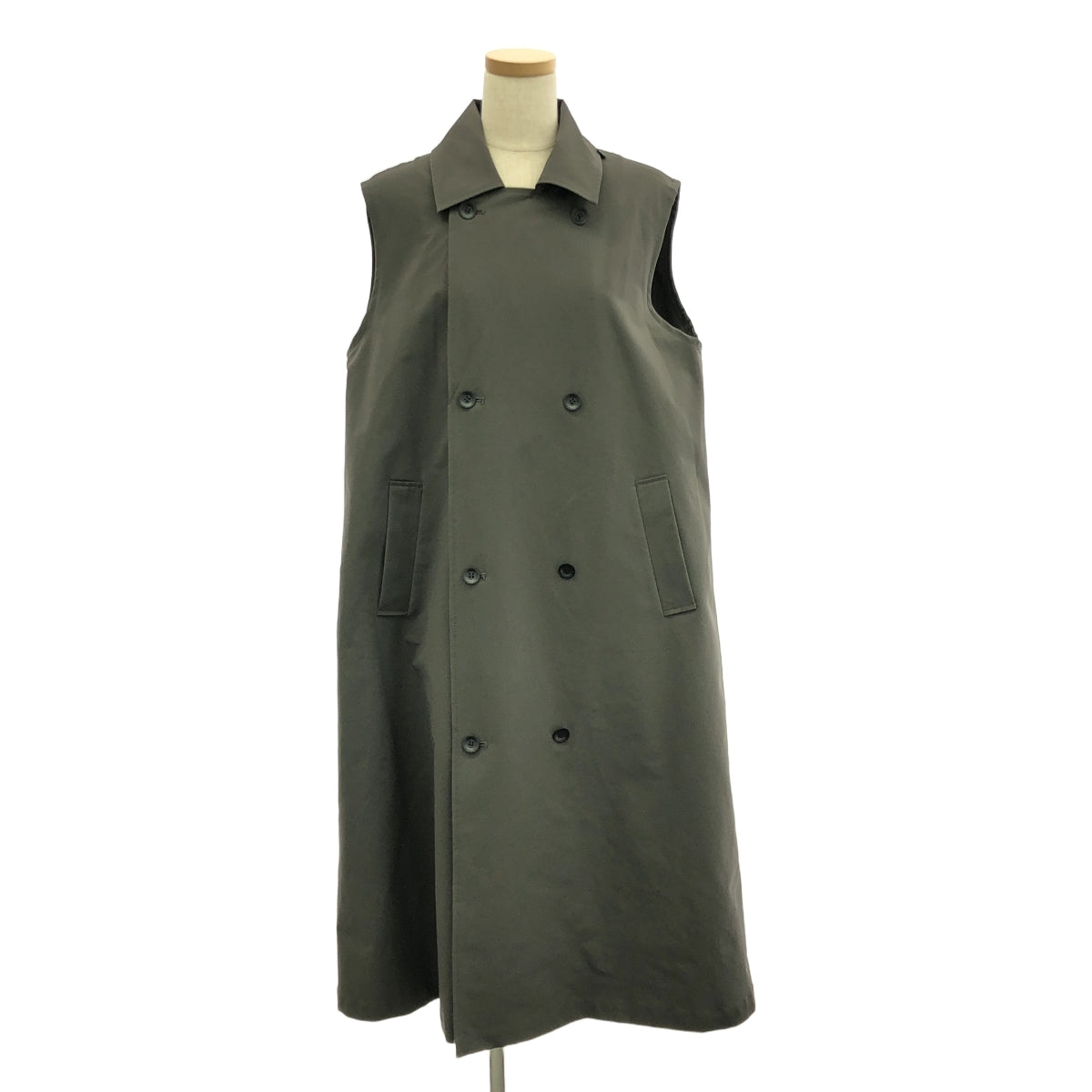 SIWALY / シワリー | 2way Trench Coat ノースリーブ ロングベスト トレンチコート | F | グレー | レディース