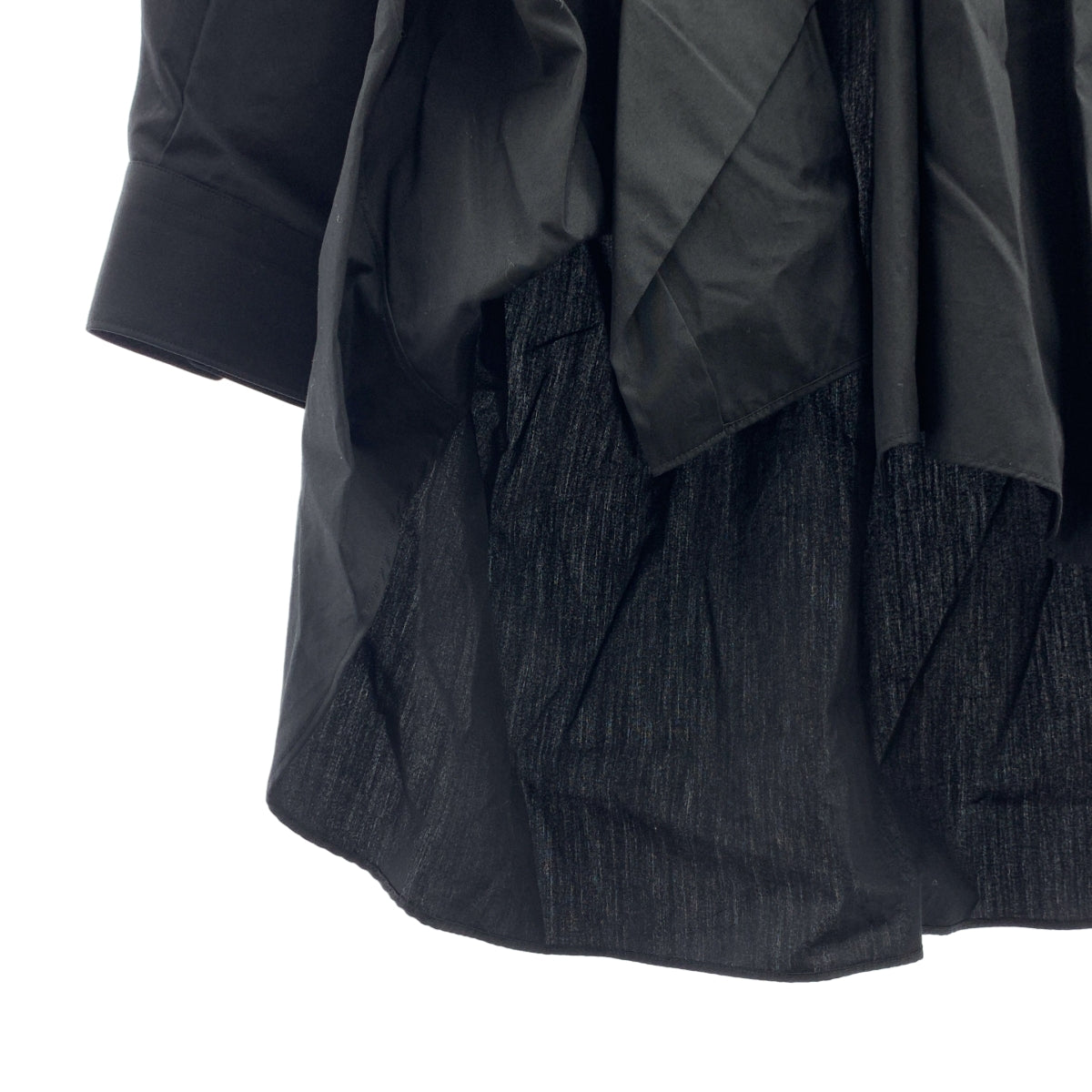 COMME des GARCONS / コムデギャルソン | 2024SS | コットン ギャザー アシンメトリー シャツ | M | レディース