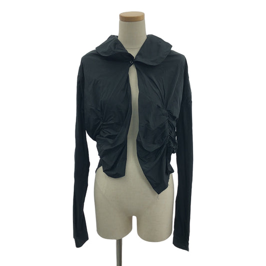 COMME des GARCONS / コムデギャルソン | 2006SS | ポリエステル 変形 丸襟 フック式 シャーリング ジャケット | M | レディース