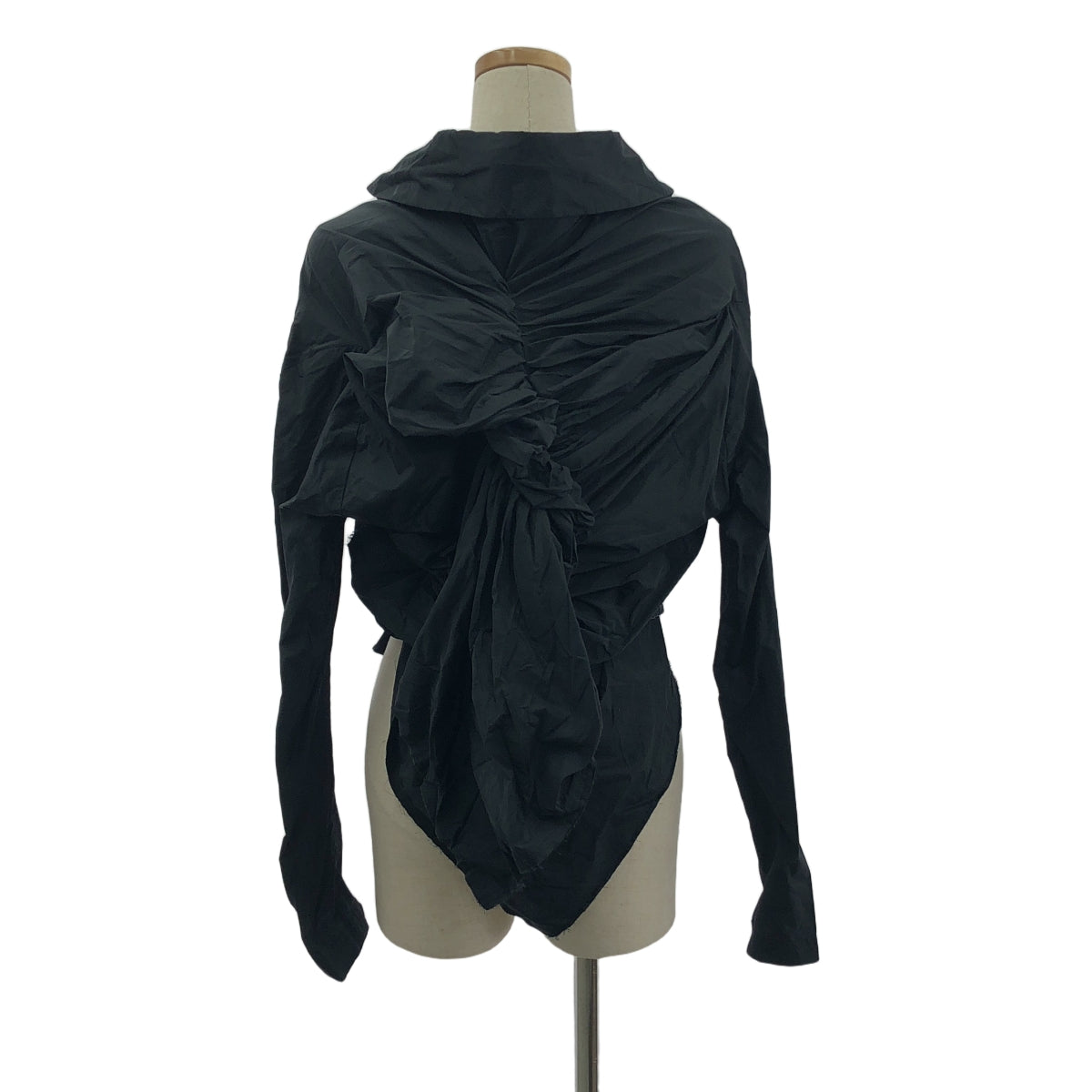 COMME des GARCONS / コムデギャルソン | 2006SS | ポリエステル 変形 丸襟 フック式 シャーリング ジャケット | M | レディース
