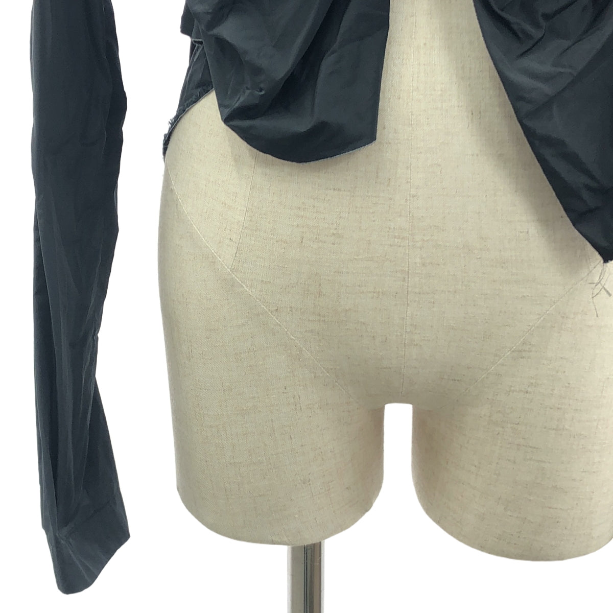 COMME des GARCONS / コムデギャルソン | 2006SS | ポリエステル 変形 丸襟 フック式 シャーリング ジャケット | M | レディース