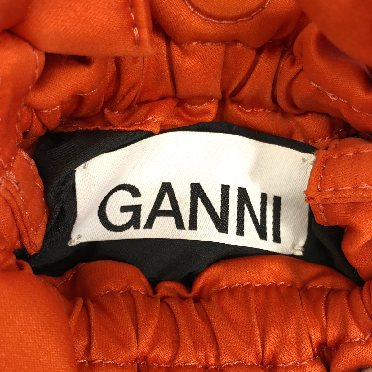Ganni / ガニー | サテンノット ハンドバッグ | オレンジ | レディース