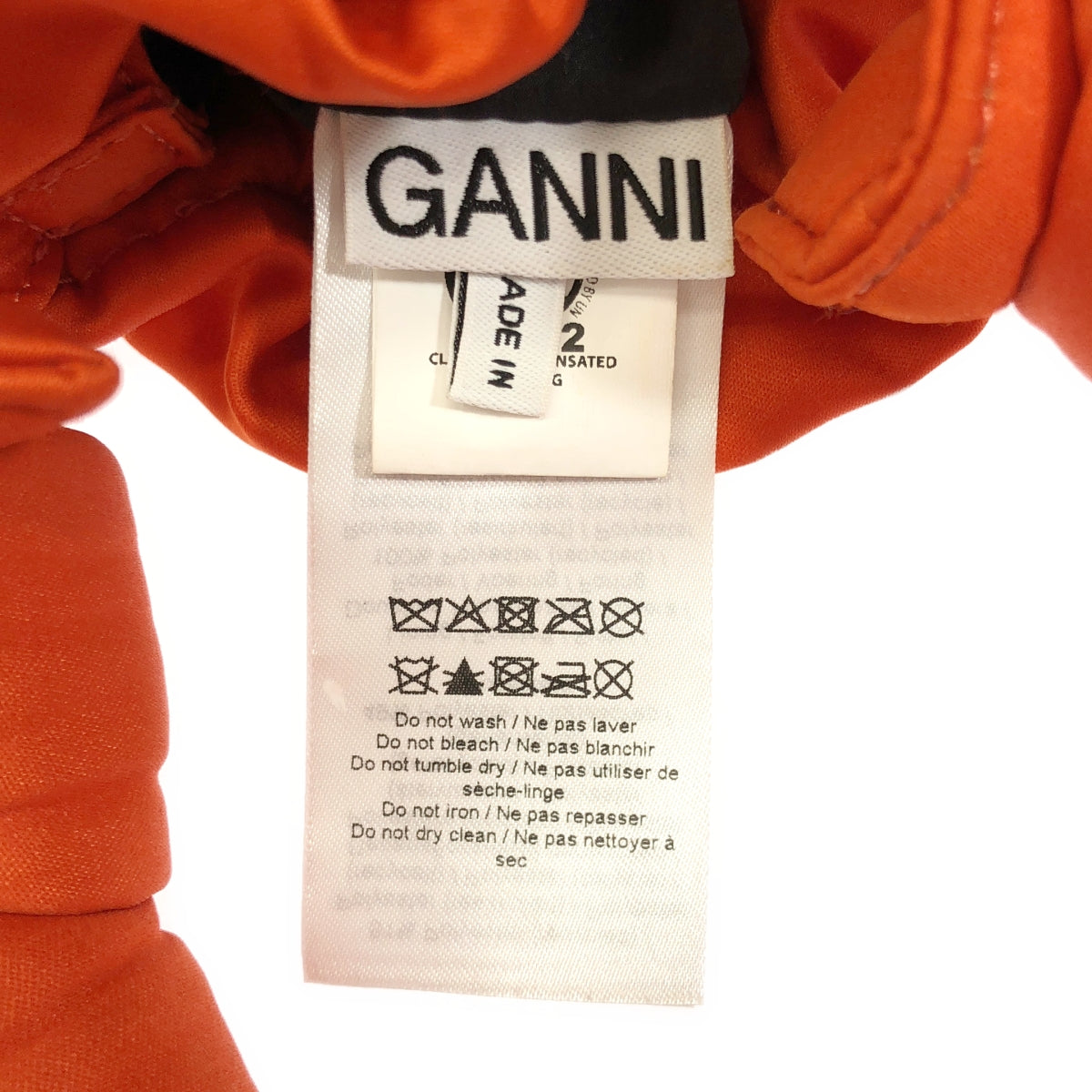 Ganni / ガニー | サテンノット ハンドバッグ | オレンジ | レディース