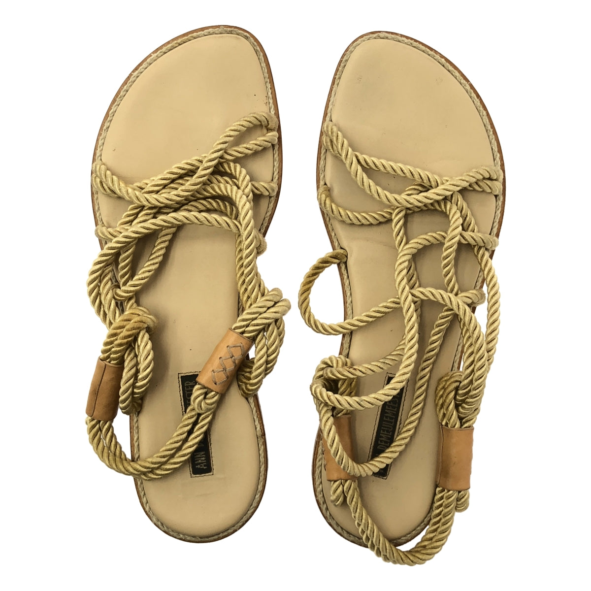 ANN DEMEULEMEESTER / アンドゥムルメステール | ロープ レースアップ サンダル | 42 | メンズ