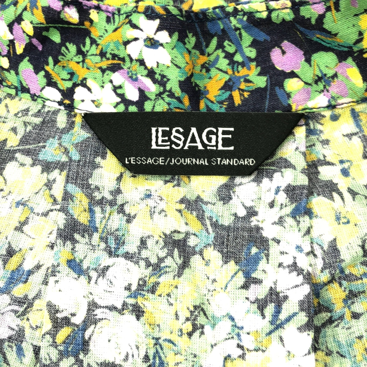 JOURNAL STANDARD L'ESSAGE | 2022SS | 全身印花褶袖襯衫 | F |