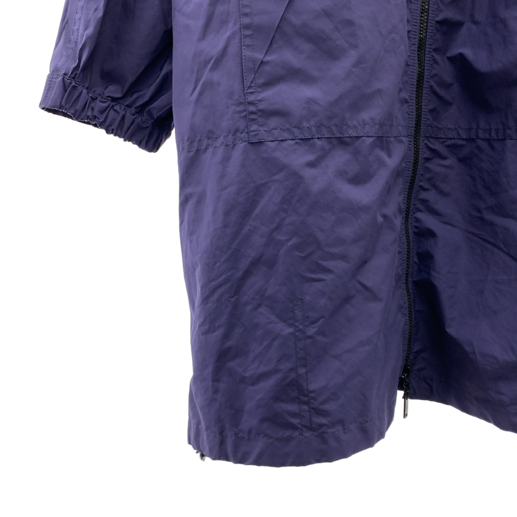 【美品】  Louis Vuitton / ルイヴィトン | コットン ナイロン サイドジップ モノグラム切替 ウインドブレーカー コート | 34 | ネイビー | レディース