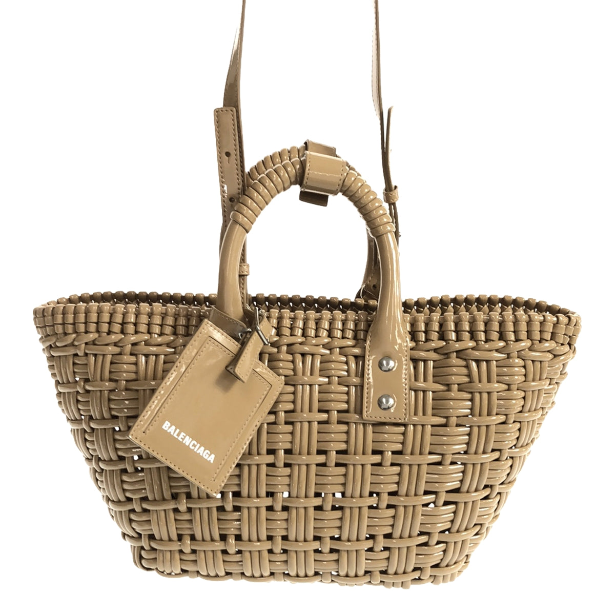 【美品】  BALENCIAGA / バレンシアガ | BISTRO BASKET XS 2Wayショルダーバッグ | ベージュ | レディース