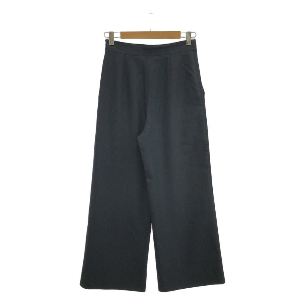 MAX MARA STUDIO / 맥스마라 스튜디오 | CAMMEO 울 블렌드 와이드 팬츠 | 32 | 네이비 | 여성