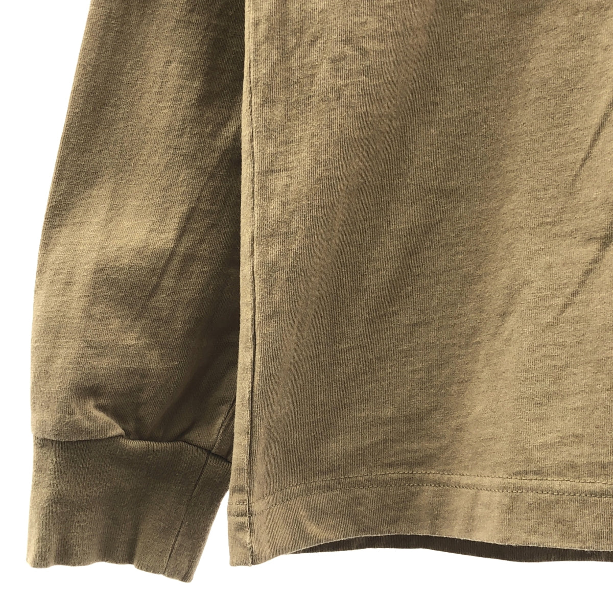 sacai / 사카이 | 2023SS | Graphic L/S T-Shirt / 백 프린트 포켓 컷소우 | 1 | 브라운 | 남성