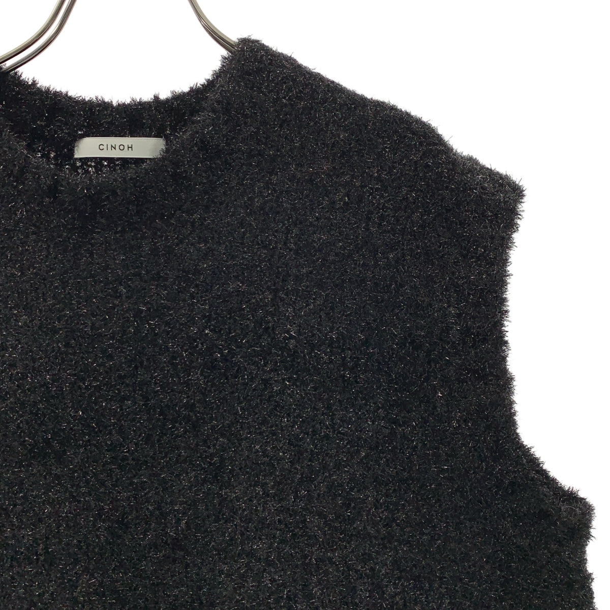 CINOH / チノ | ノースリーブ ラメ ニット ベスト | F | レディース