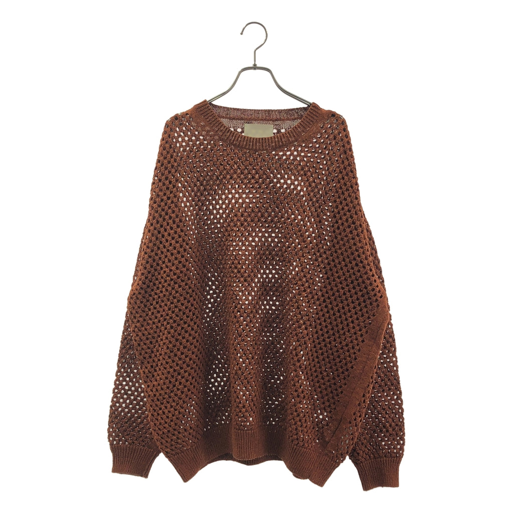 YOKE / 요크 | 2022SS | MESHED KNIT CREW NECK 코튼 메쉬 크루 넥 니트 | 3 | 남성