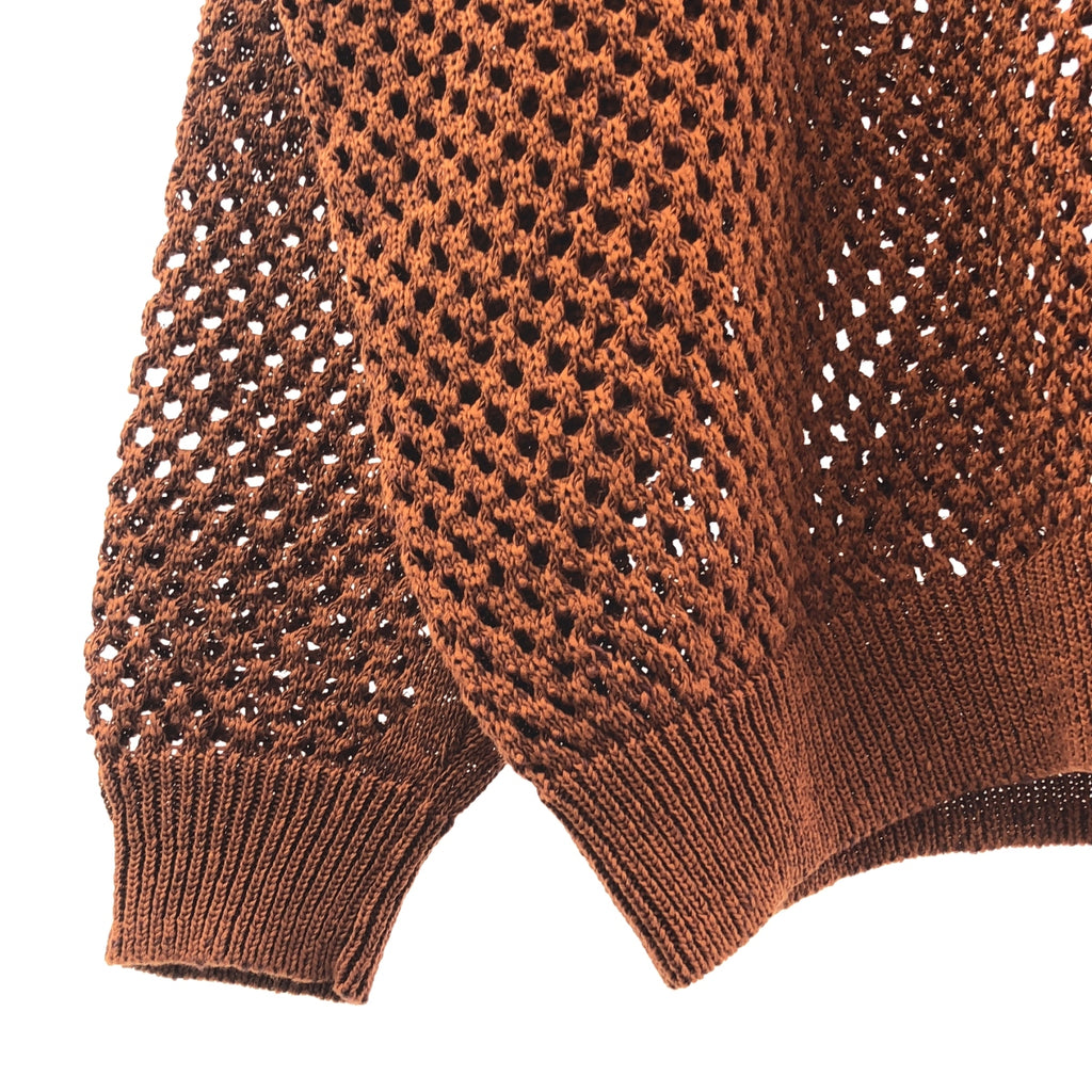 YOKE / 요크 | 2022SS | MESHED KNIT CREW NECK 코튼 메쉬 크루 넥 니트 | 3 | 남성