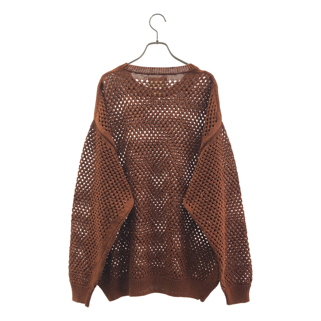 YOKE / 요크 | 2022SS | MESHED KNIT CREW NECK 코튼 메쉬 크루 넥 니트 | 3 | 남성
