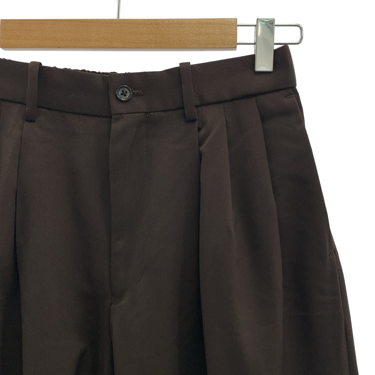 MARKAWARE / 마카웨어 | SUPER 160's WOOL GABARDINE TRIPLE PLEATED WIDE TROUSERS 3 탁 팬츠 | 2 | 맨즈