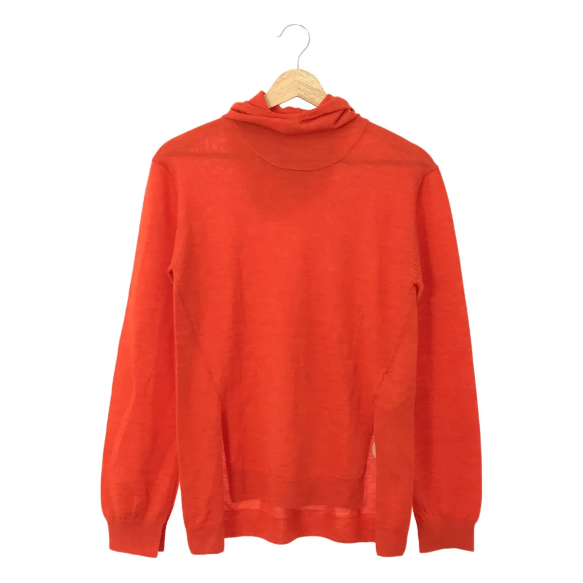 【新品】  Little $uzie / リトルスージー | 2023AW | Extra Fine Merino Wool Hooded Knit ウール フーデッドニット | One | Orange | レディース