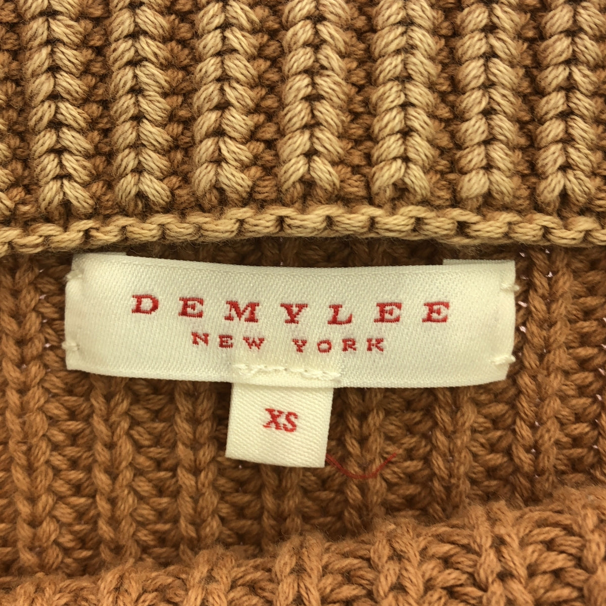 [Good Condition] DEMYLEE | Cotton Wide Silhouette Knit Pullover | XS | Brown | Women's