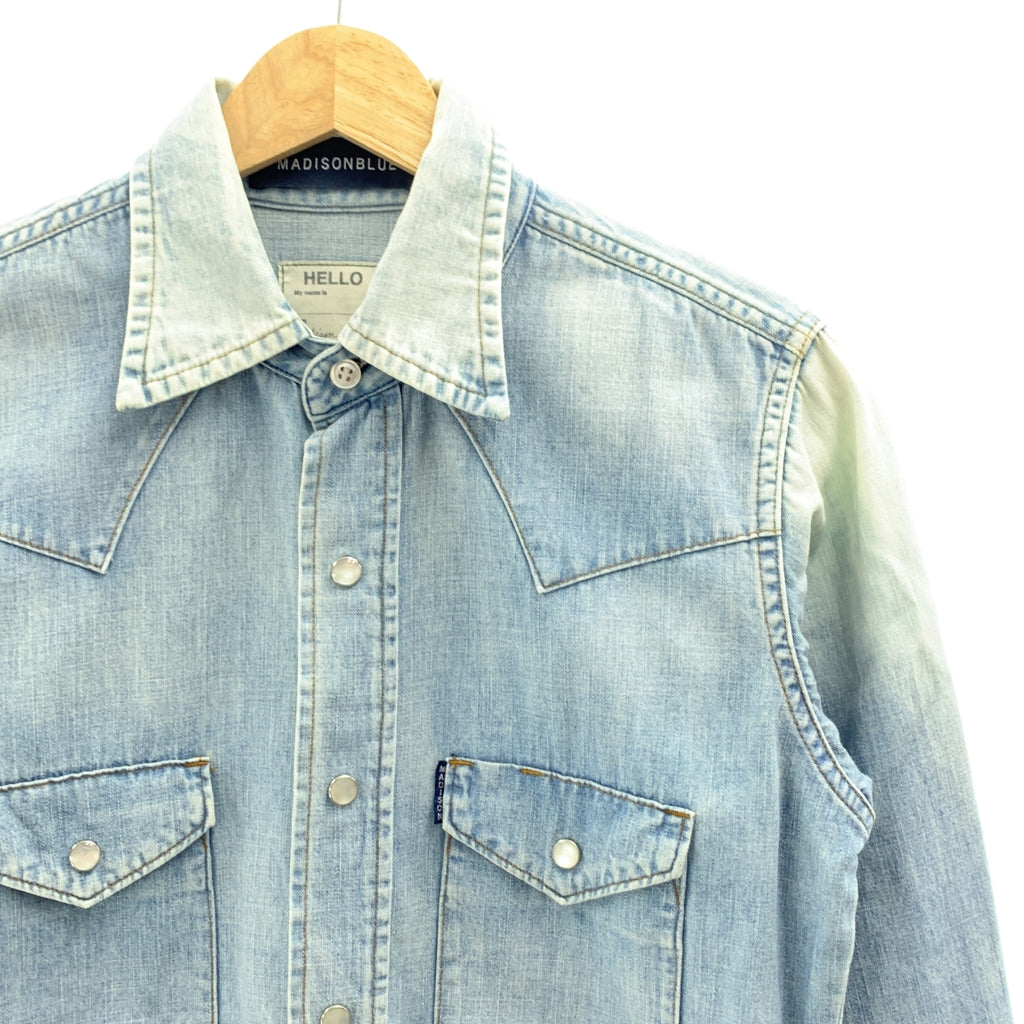 MADISON BLUE / マディソンブルー | デニム ウエスタンデニムシャツ | 00 |