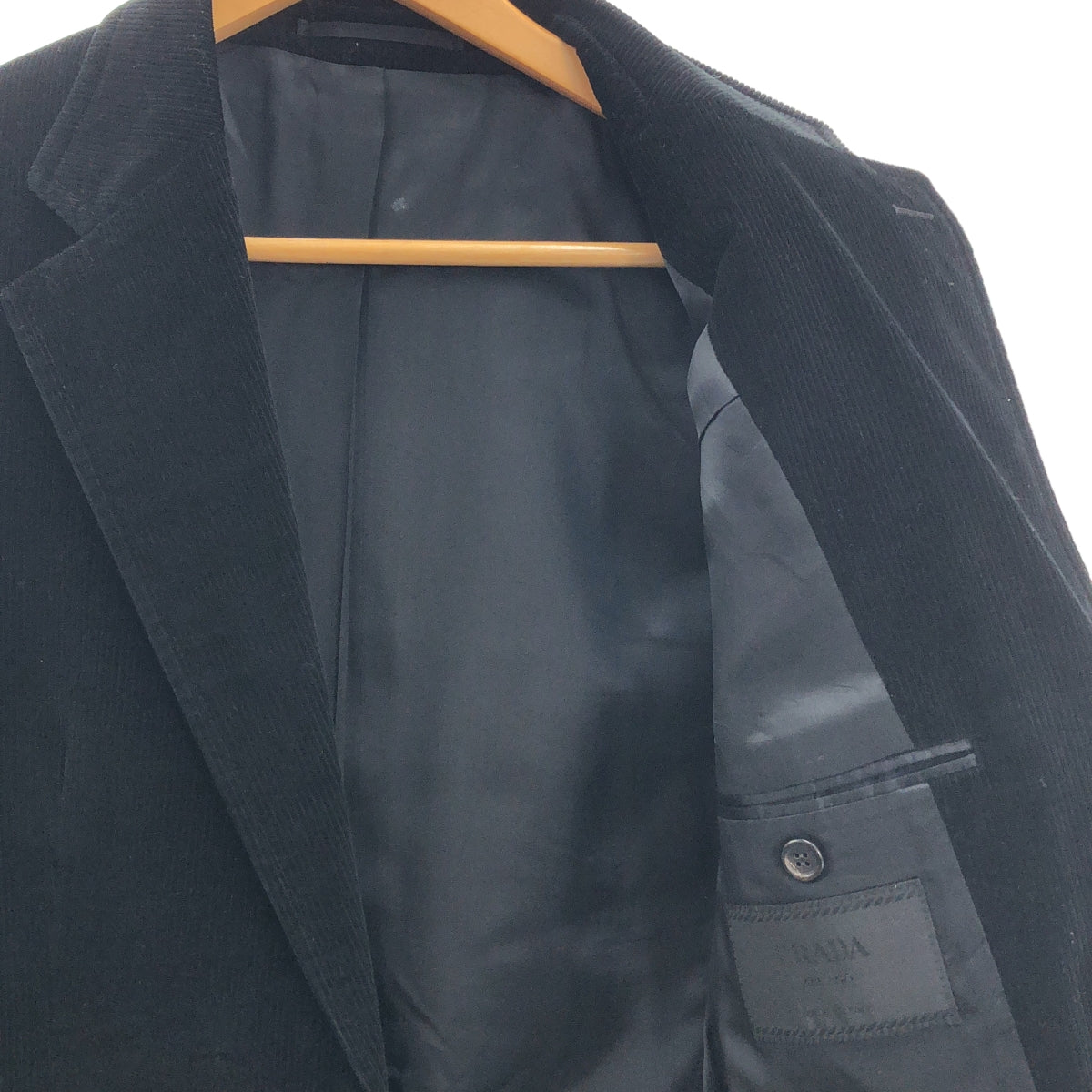 PRADA / プラダ | コーデュロイ 2B シングルブレスト テーラード ジャケット / 総裏地 | 48 | メンズ