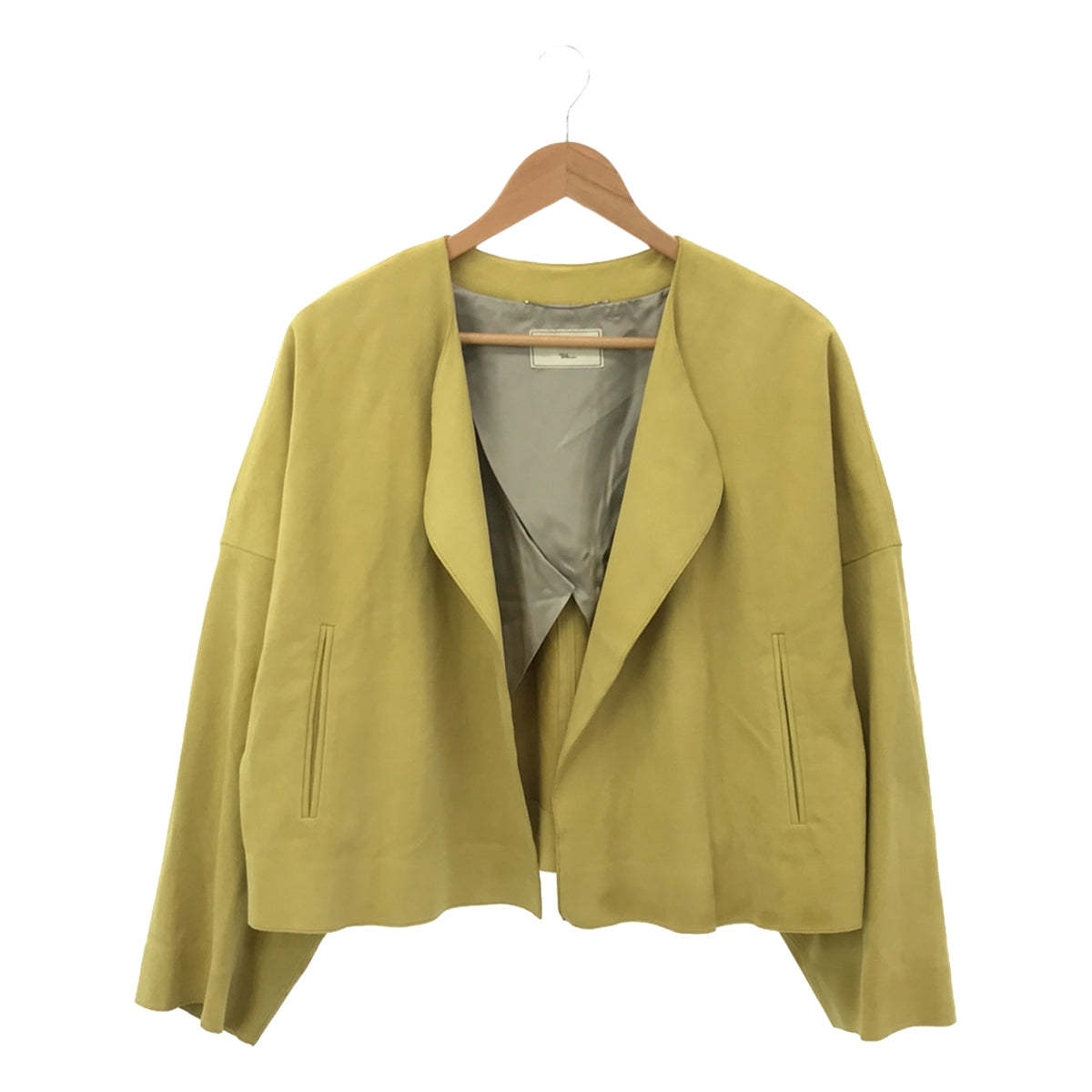 ebure / Ebur | × Ron Herman Ron Herman special order goat suede buttonless collarless jacket | 36 | Yellow | Women's