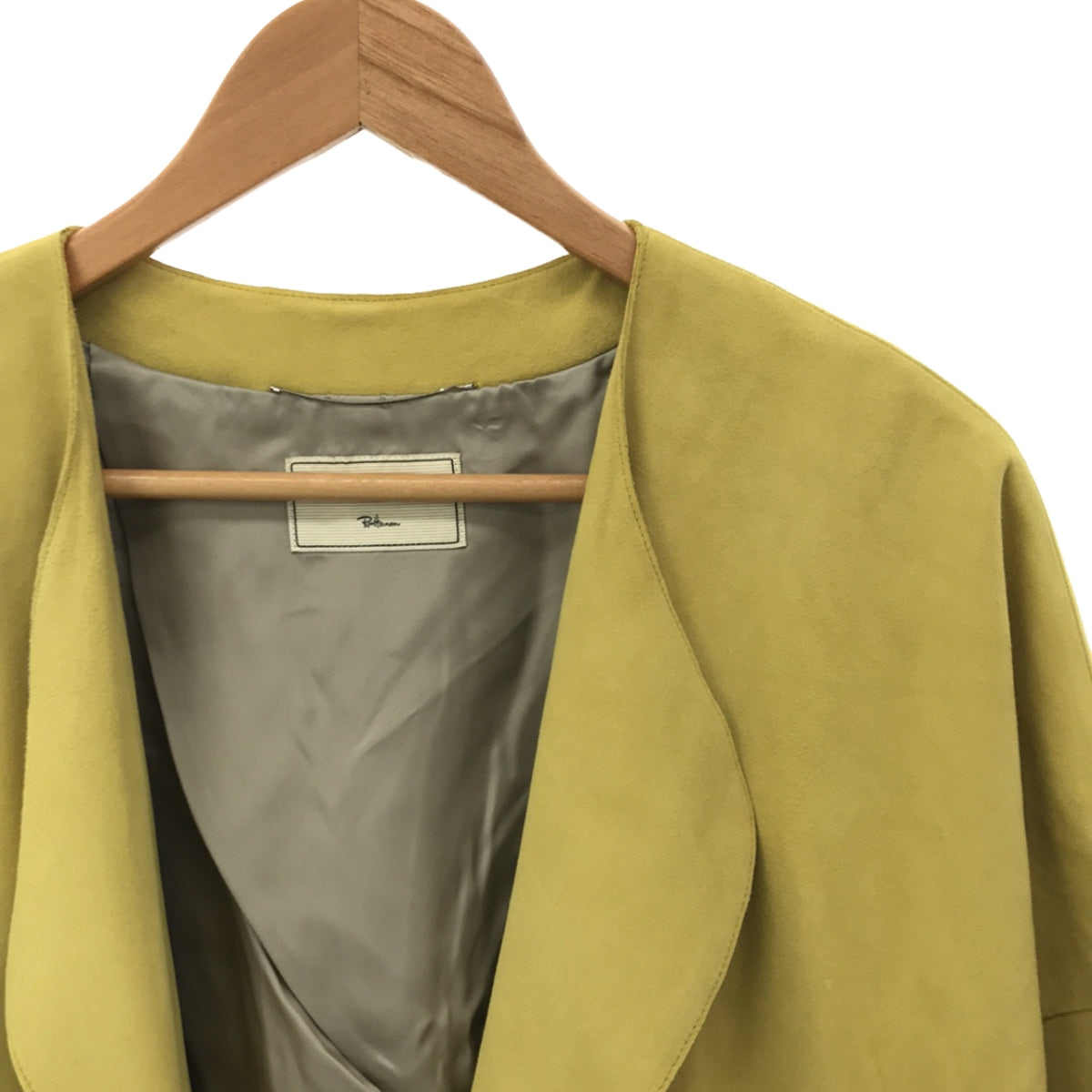 ebure / Ebur | × Ron Herman Ron Herman special order goat suede buttonless collarless jacket | 36 | Yellow | Women's