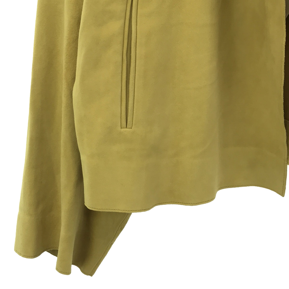 ebure / Ebur | × Ron Herman Ron Herman special order goat suede buttonless collarless jacket | 36 | Yellow | Women's