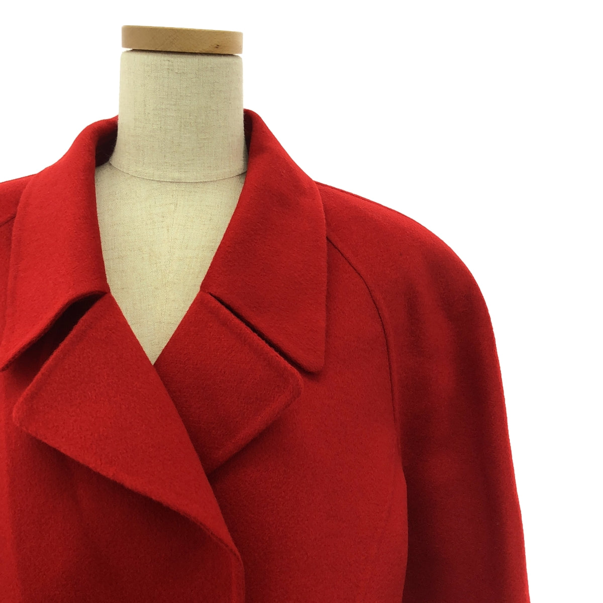 PLAIN PEOPLE | Wool Long Gown Coat | Size 3 | Red | Women's