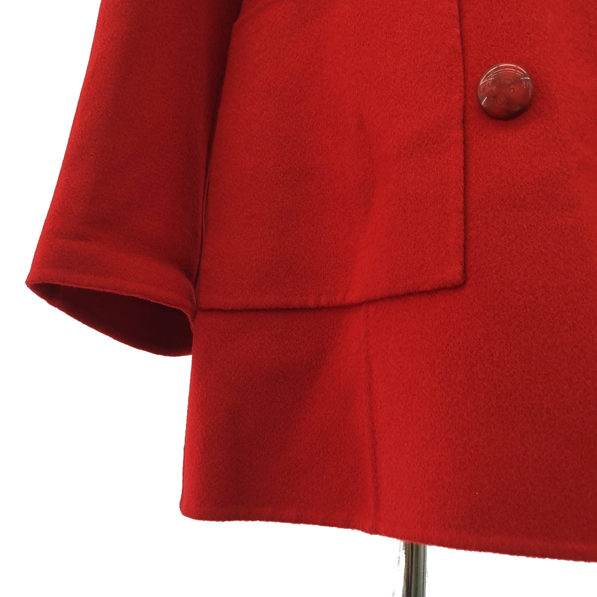 PLAIN PEOPLE | Wool Long Gown Coat | Size 3 | Red | Women's