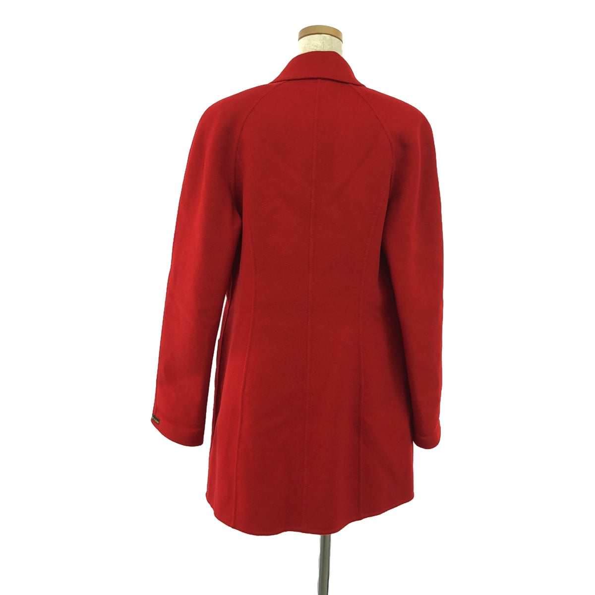 PLAIN PEOPLE | Wool Long Gown Coat | Size 3 | Red | Women's