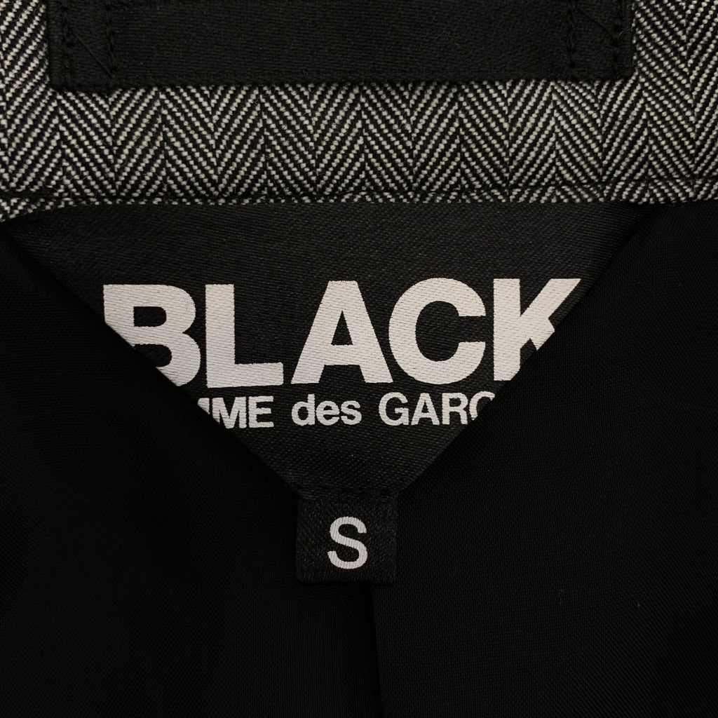 BLACK COMME des GARCONS / ブラックコムデギャルソン | 2025SS | ウール カットオフ ヘリンボーン ジャケット | S |