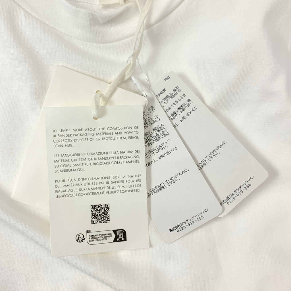 JIL SANDER / 질썬더 | 2023AW | 플레이트 로고 크루넥 티셔츠 컷소우 | M | 여성