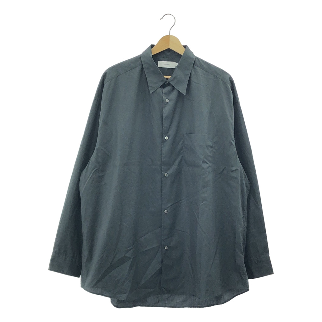 【美品】  Graphpaper / グラフペーパー | Broad L/S Oversized Regular Collar Shirt ブロードオーバーサイズ レギュラーシャツ | 1 | ブラック | メンズ