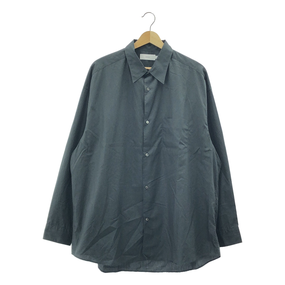 【美品】  Graphpaper / グラフペーパー | Broad L/S Oversized Regular Collar Shirt ブロードオーバーサイズ レギュラーシャツ | 1 | ブラック | メンズ