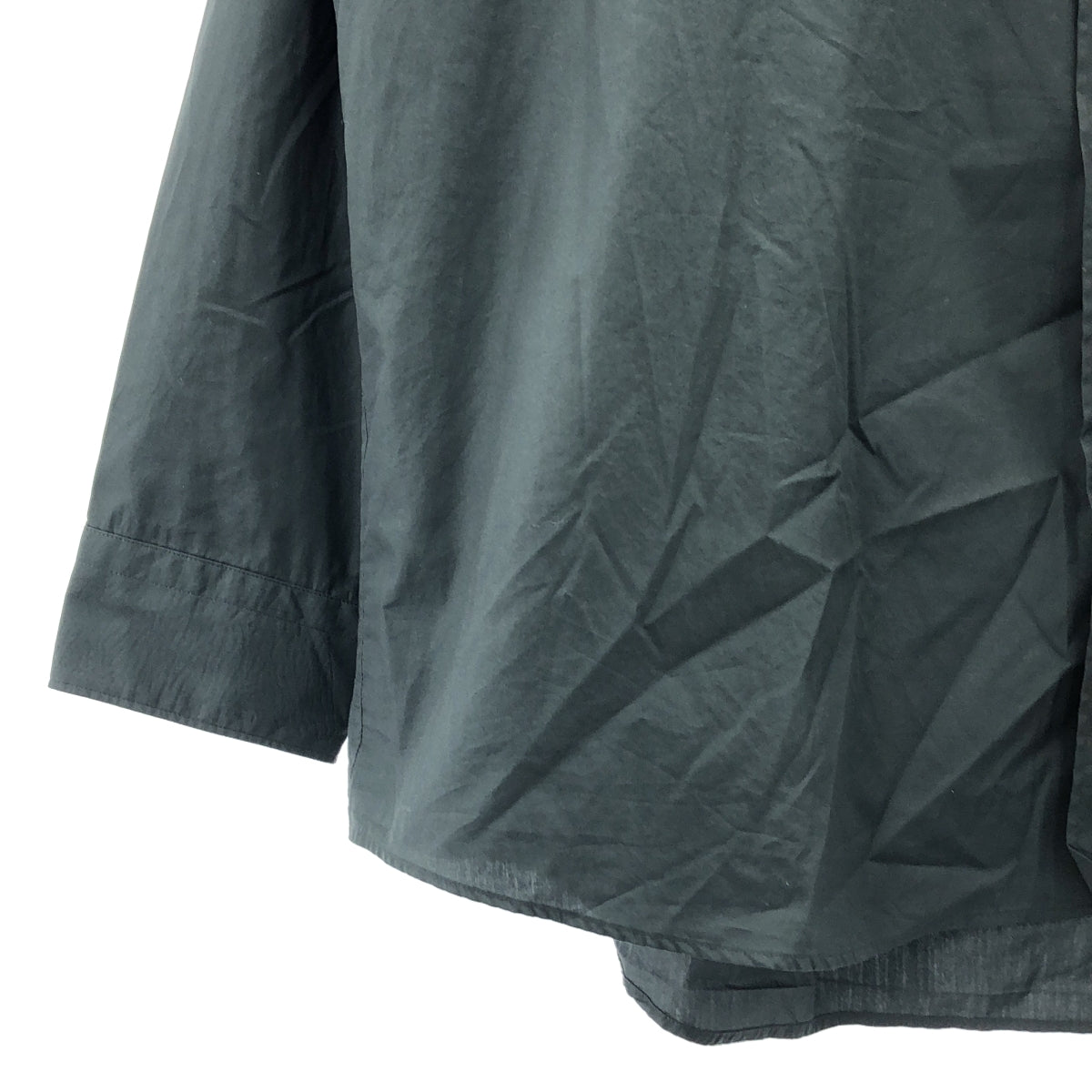 [狀況極佳] Graphpaper | 寬版長袖超大常規領襯衫 | 尺寸 1 | 黑色 | 男款