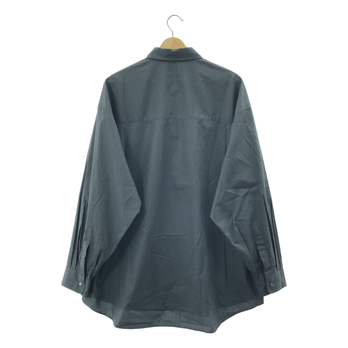 [狀況極佳] Graphpaper | 寬版長袖超大常規領襯衫 | 尺寸 1 | 黑色 | 男款