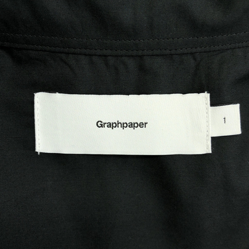 【美品】  Graphpaper / グラフペーパー | Broad L/S Oversized Regular Collar Shirt ブロードオーバーサイズ レギュラーシャツ | 1 | ブラック | メンズ