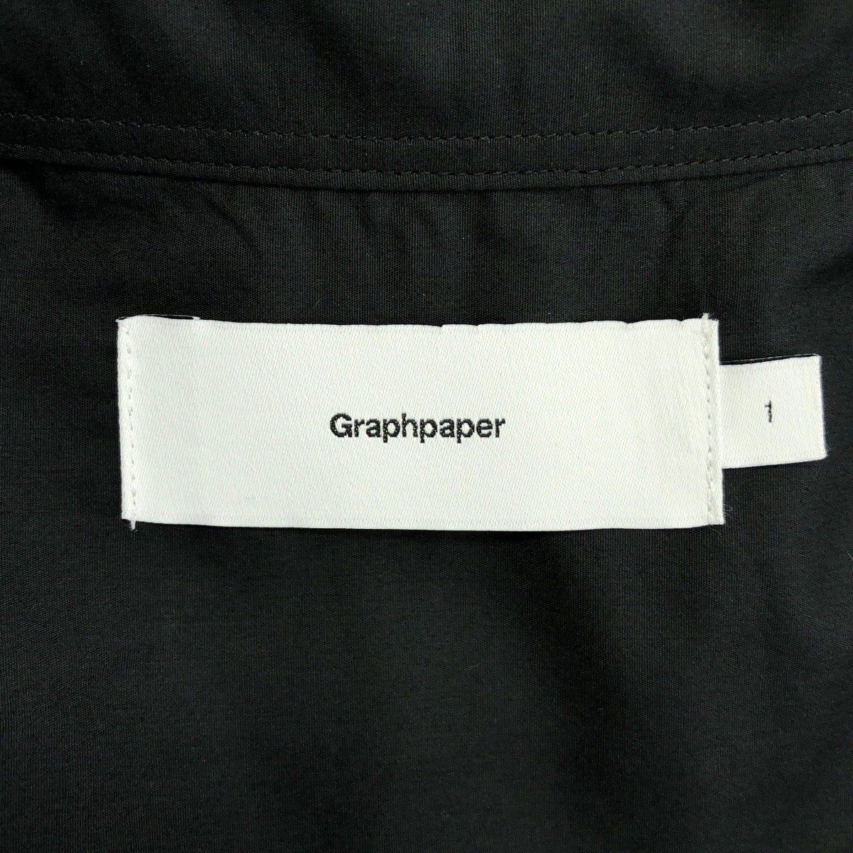 [狀況極佳] Graphpaper | 寬版長袖超大常規領襯衫 | 尺寸 1 | 黑色 | 男款