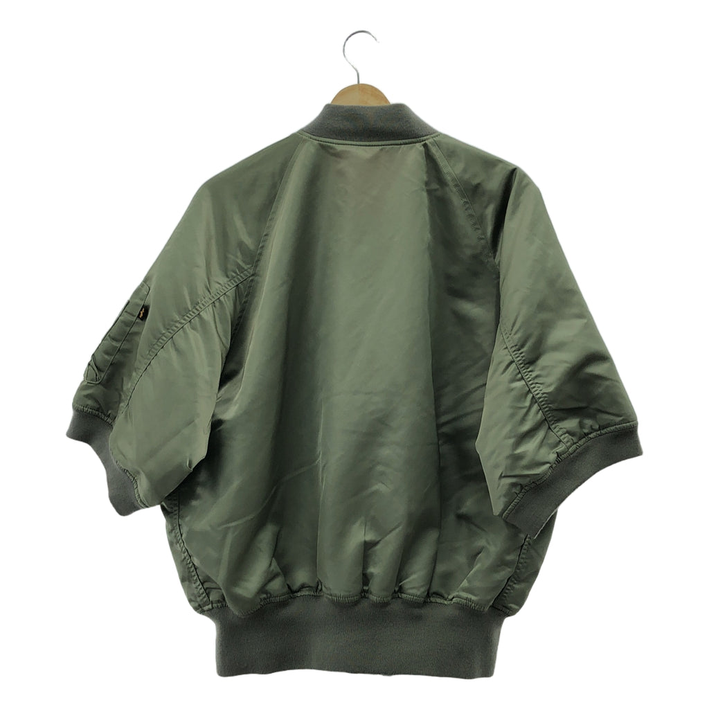 【美品】  ALPHA INDUSTRIES / アルファインダストリーズ | 2022SS | × JOURNAL STANDARD ジャーナルスタンダード別注 半袖 リバーシブル MA-1 フライトジャケット ユニセックス | L | カーキ / オレンジ | メンズ