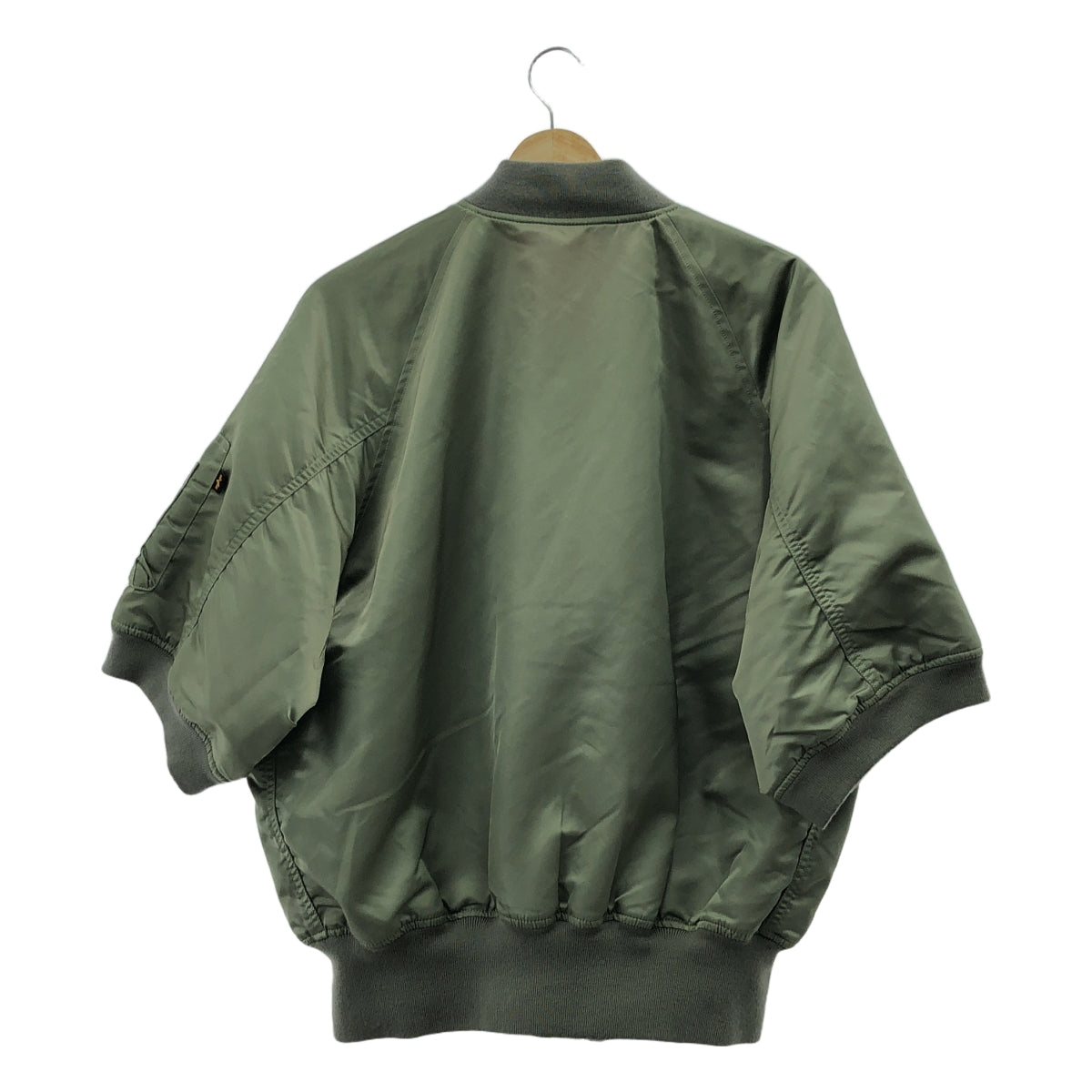 【美品】  ALPHA INDUSTRIES / アルファインダストリーズ | 2022SS | × JOURNAL STANDARD ジャーナルスタンダード別注 半袖 リバーシブル MA-1 フライトジャケット ユニセックス | L | カーキ / オレンジ | メンズ