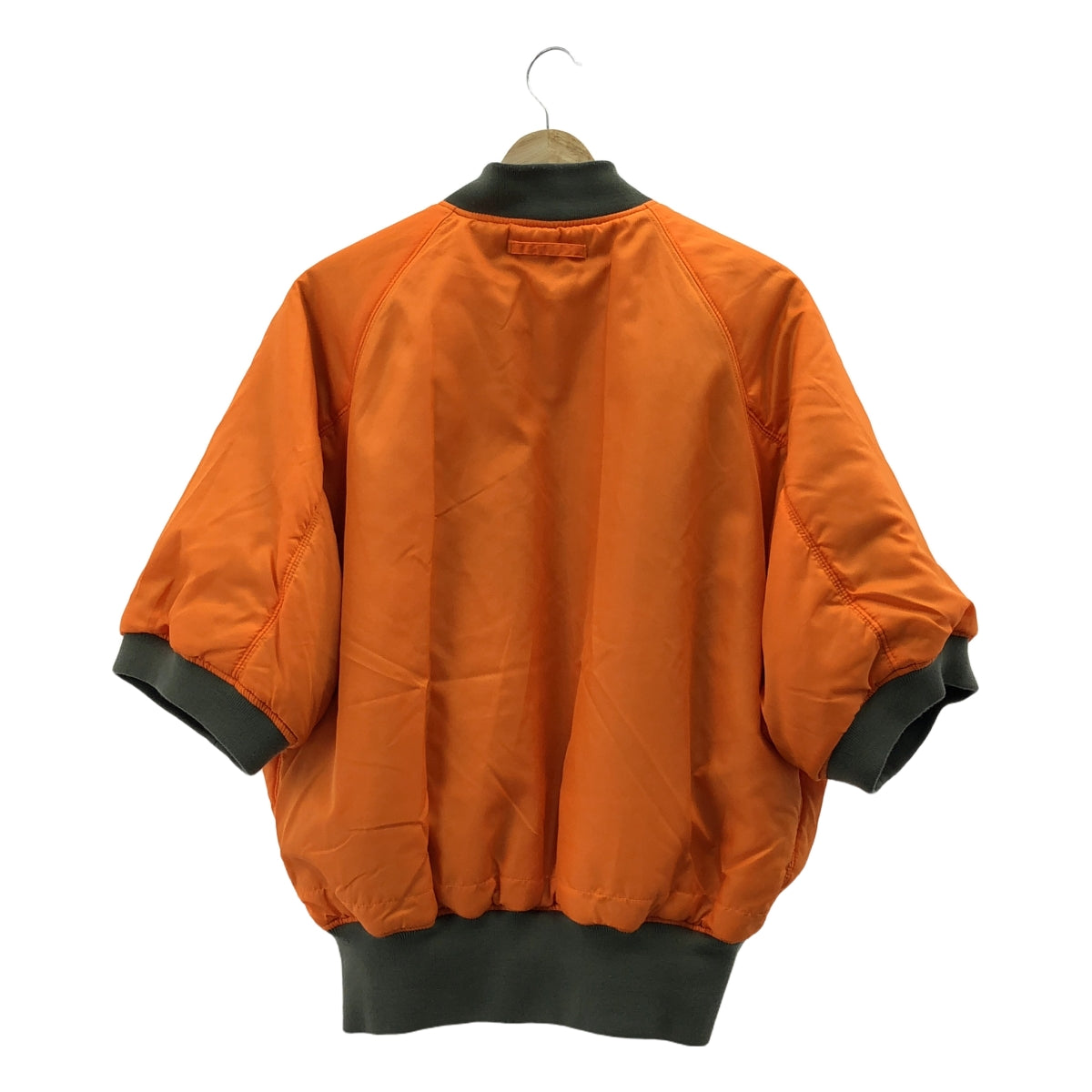 【美品】  ALPHA INDUSTRIES / アルファインダストリーズ | 2022SS | × JOURNAL STANDARD ジャーナルスタンダード別注 半袖 リバーシブル MA-1 フライトジャケット ユニセックス | L | カーキ / オレンジ | メンズ