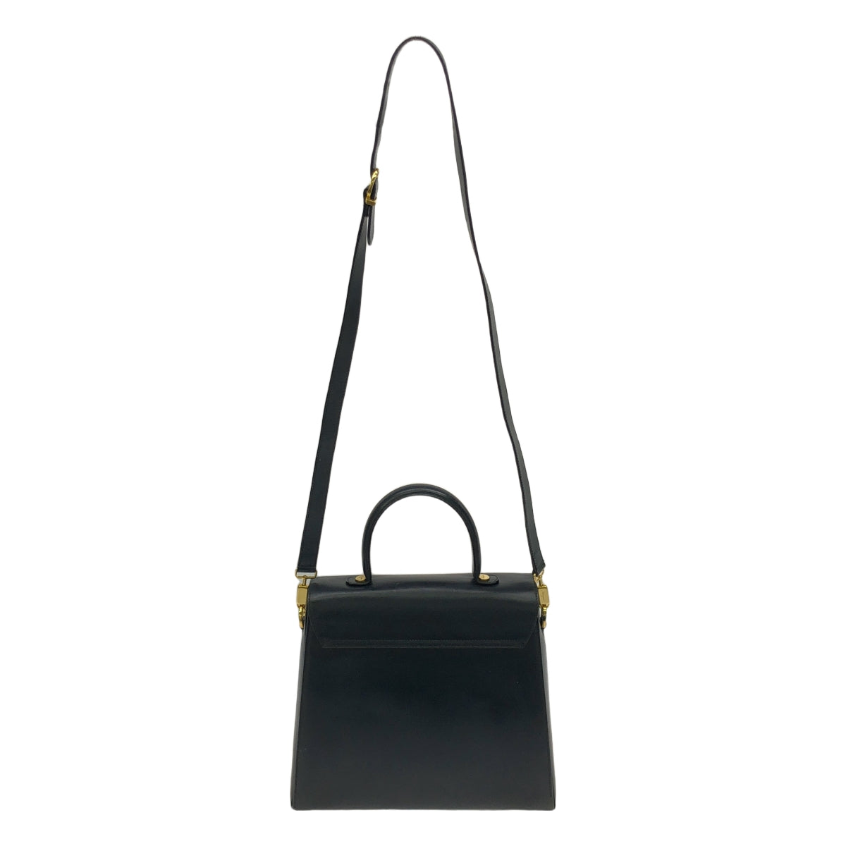 Salvatore Ferragamo / サルヴァトーレフェラガモ | レザー ガンチーニ 2Way ハンドバッグ | ダークネイビー | レディース