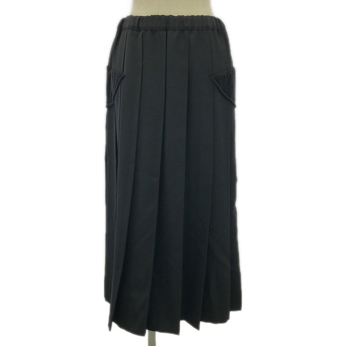 robe de chambre COMME des GARCONS | 2001AW | Wool fake pocket pleated skirt | M | Black | Women's