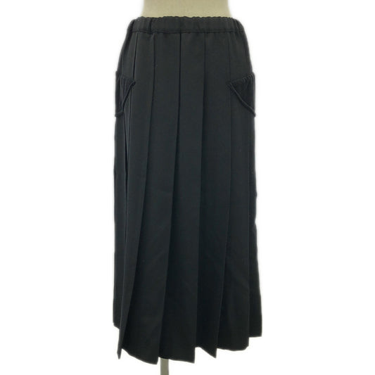 robe de chambre COMME des GARCONS | 2001AW | Wool fake pocket pleated skirt | M | Black | Women's