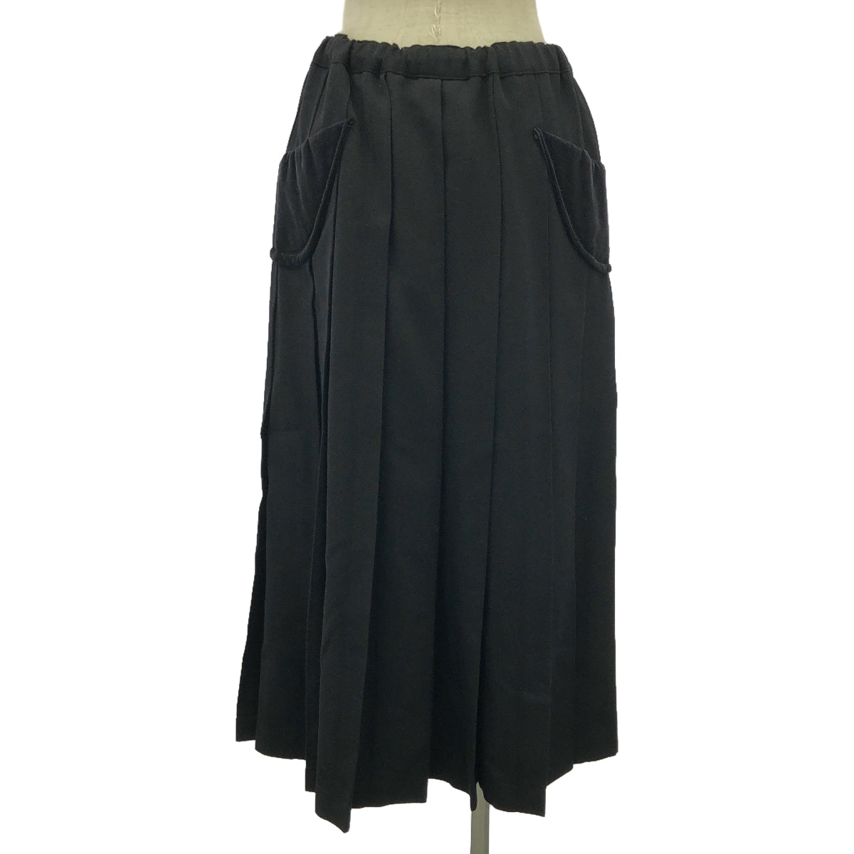 robe de chambre COMME des GARCONS | 2001AW | Wool fake pocket pleated skirt | M | Black | Women's