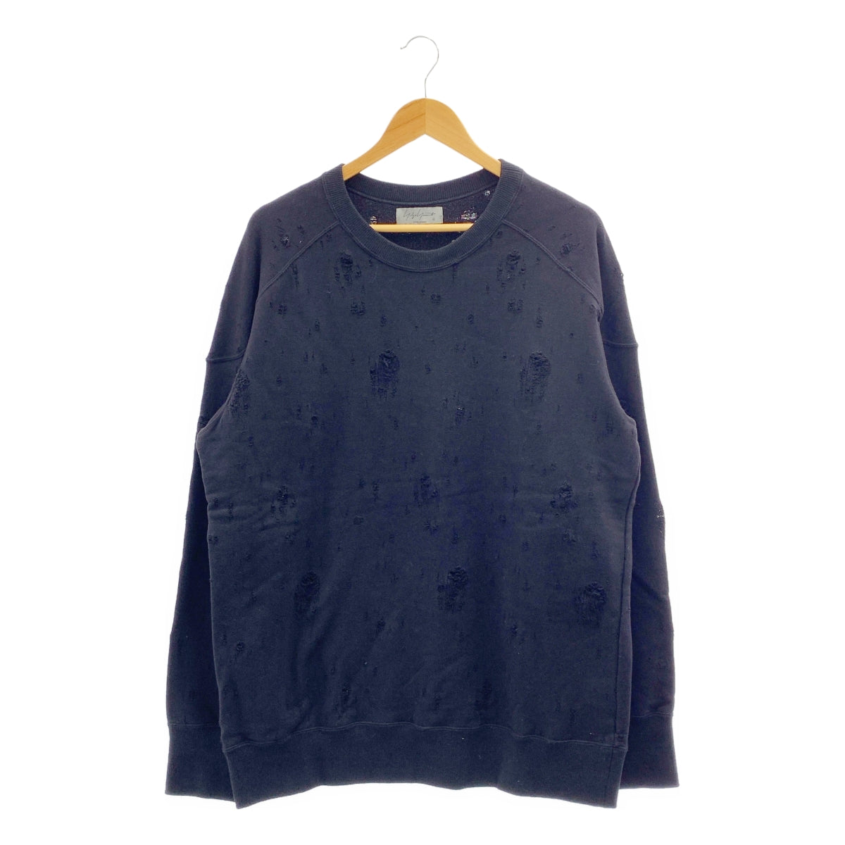 山本耀司 (YOHJI YAMAMOTO) 男裝 | 2025春夏 | 鑲鑽襯裡衛衣 | 3號 | 黑色 | 男士