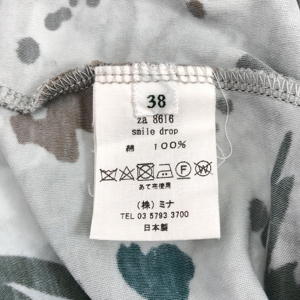 mina perhonen / ミナペルホネン | 2021AW | smile drop / スマイル ドロップ 総柄 カットソー | 38 |